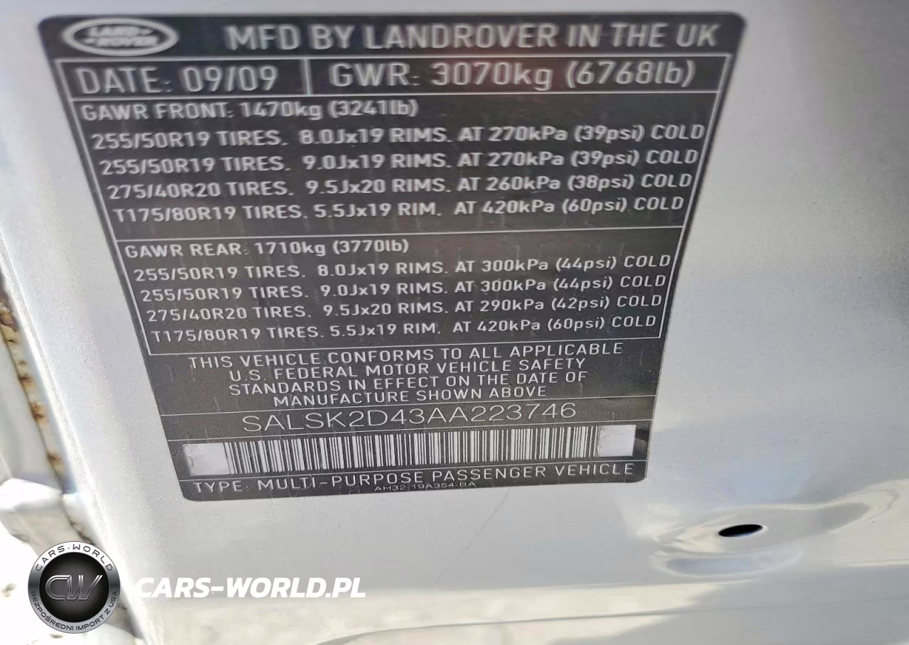 2010 Land Rover Range Rover Sport Lux VIN:SALSK2D43AA223746 - 13