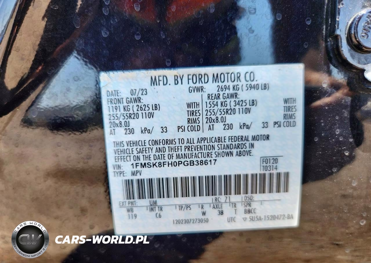 2023 Ford Explorer Limited VIN:1FMSK8FH0PGB38617 - 14