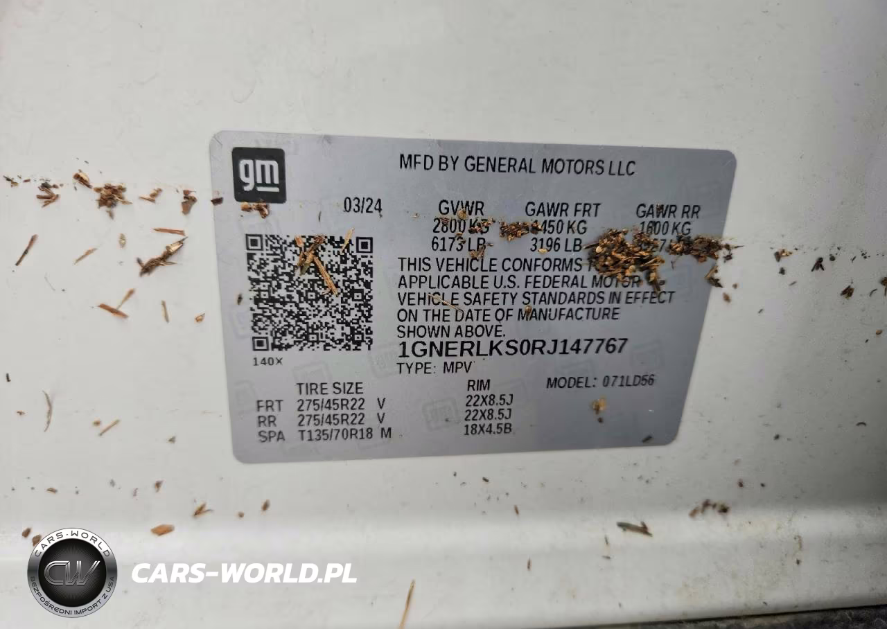 2024 Chevrolet Traverse Rs VIN:1GNERLKS0RJ147767 - 14