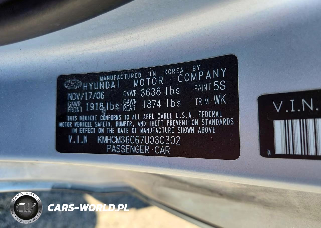 2007 Hyundai Accent Gs VIN:KMHCM36C67U030302 - 12