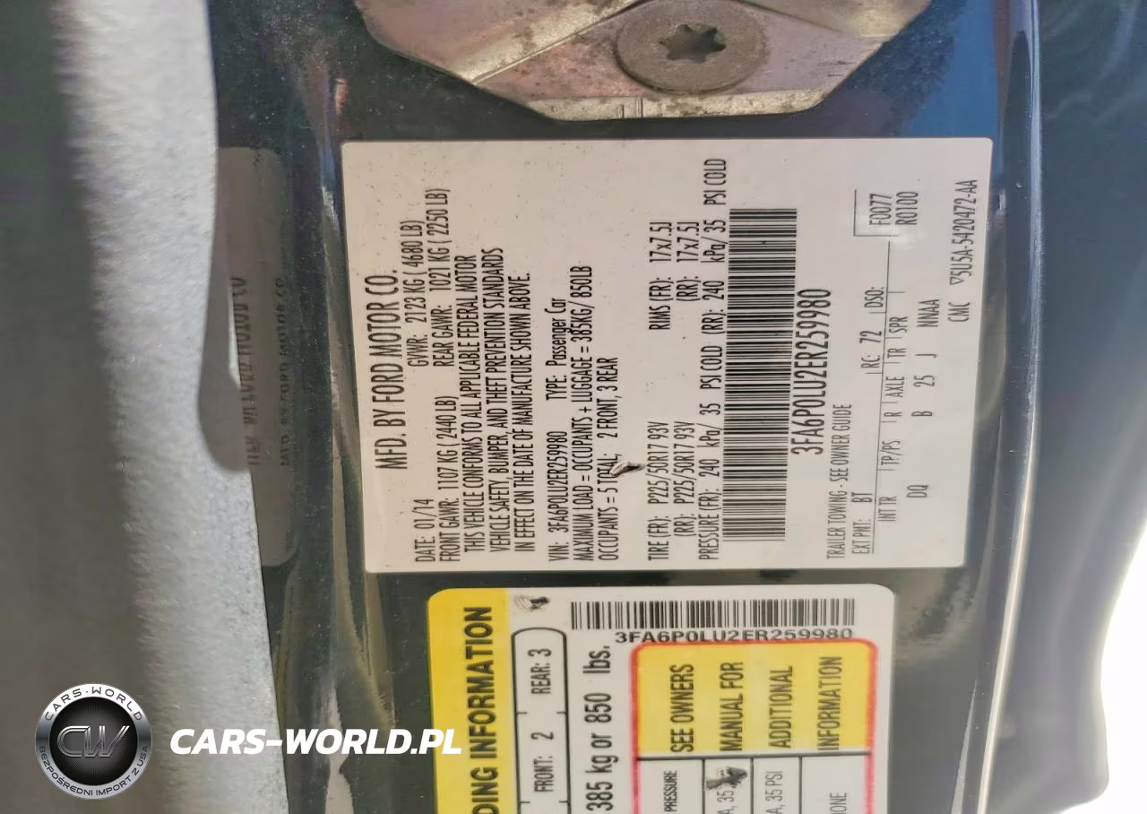 2014 Ford Fusion Se Hybrid VIN:3FA6P0LU2ER259980 - 12