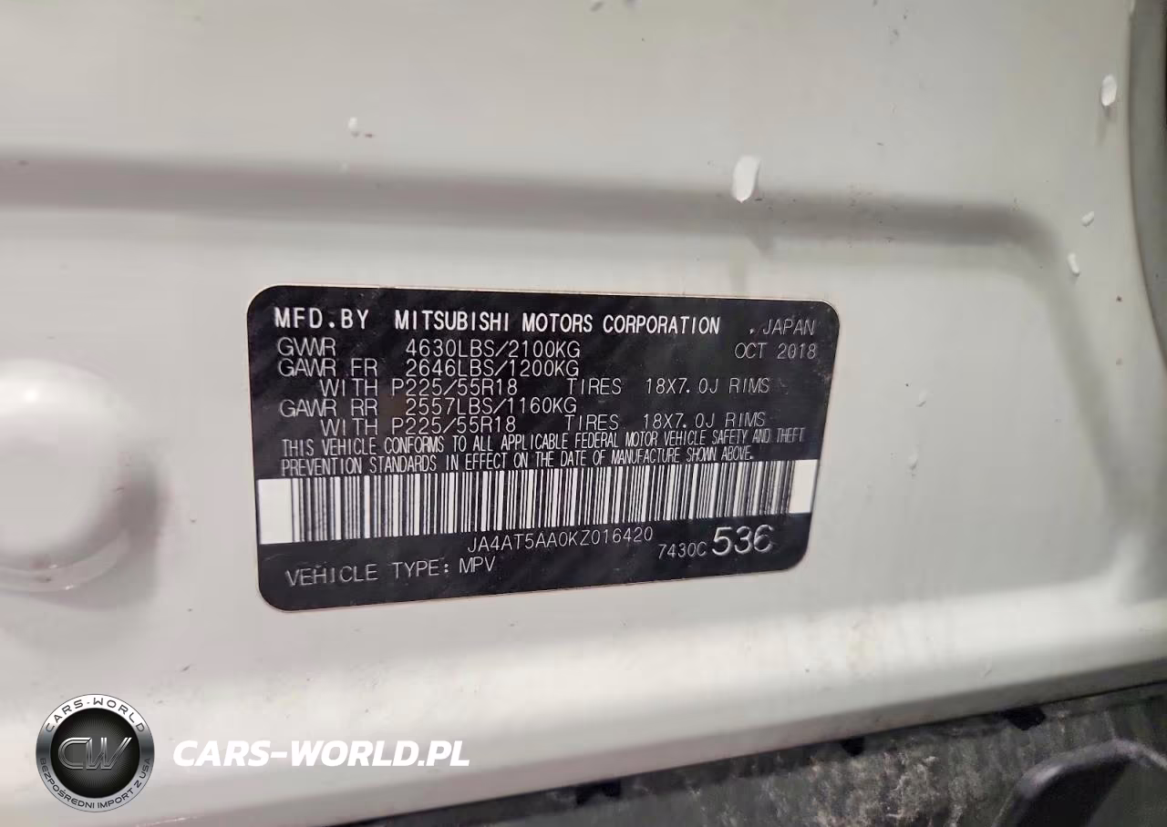 2019 Mitsubishi Eclipse Cross Se VIN:JA4AT5AA0KZ016420 - 13