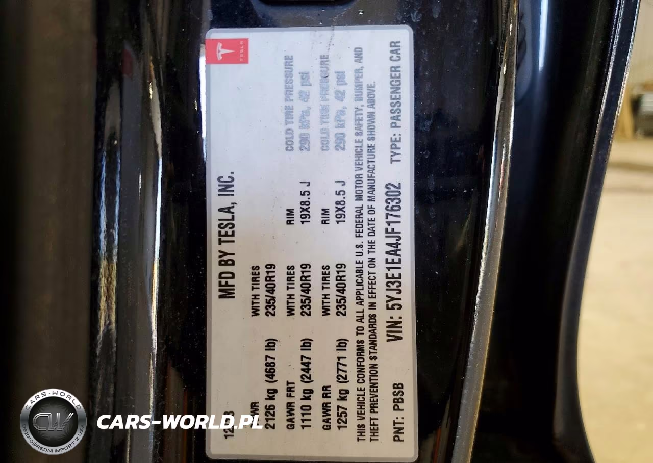 2018 Tesla Model 3 VIN:5YJ3E1EA4JF176302 - 12