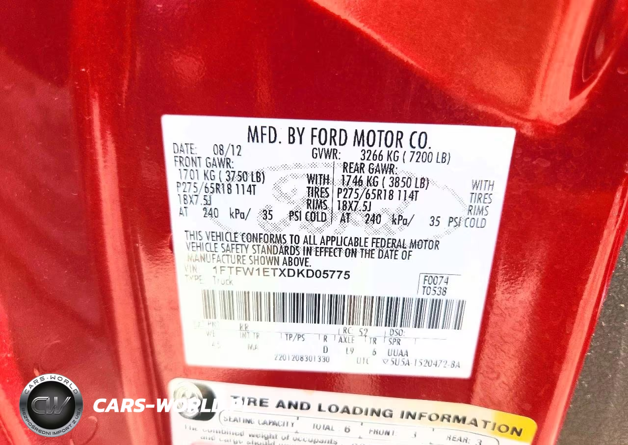 2013 Ford F150 Supercrew VIN:1FTFW1ETXDKD05775 - 12