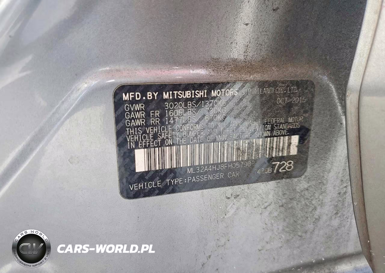 2015 Mitsubishi Mirage Es VIN:ML32A4HJ8FH057988 - 12