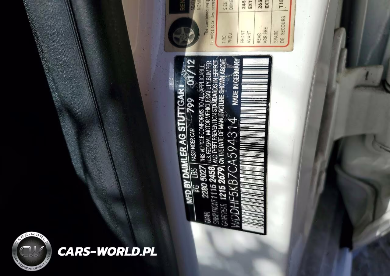 2012 Mercedes-Benz E 350 VIN:WDDHF5KB7CA594314 - 12