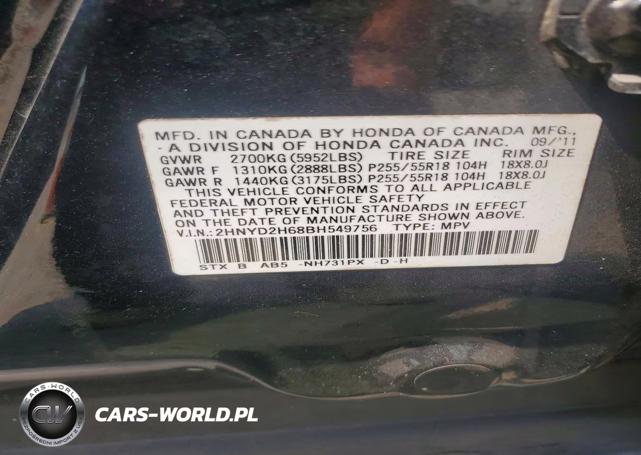 2011 Acura Mdx Technology VIN:2HNYD2H68BH549756 - 12