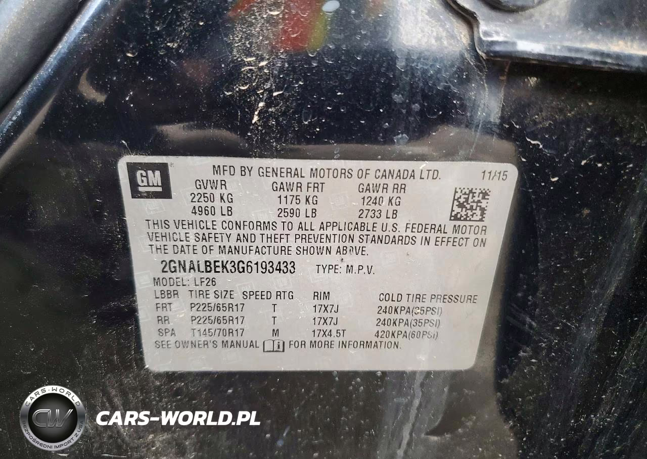 2016 Chevrolet Equinox Ls VIN:2GNALBEK3G6193433 - 13