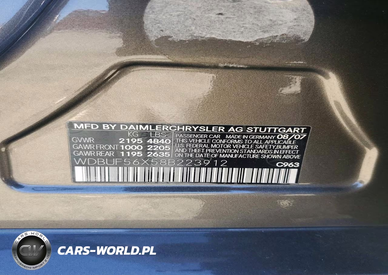 2008 Mercedes-Benz E 350 VIN:WDBUF56X58B223912 - 12