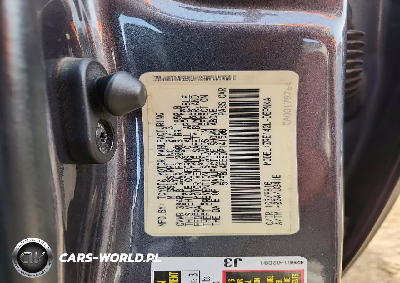 2013 Toyota Corolla Le VIN:5YFBU4EE9DP141508 - 12