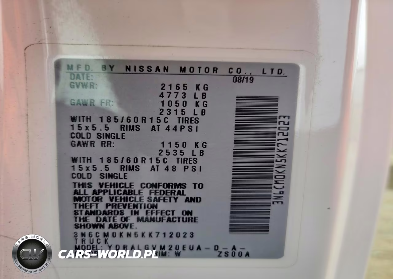2019 Nissan Nv200 Delivery Van VIN:3N6CM0KN5KK712023 - 14
