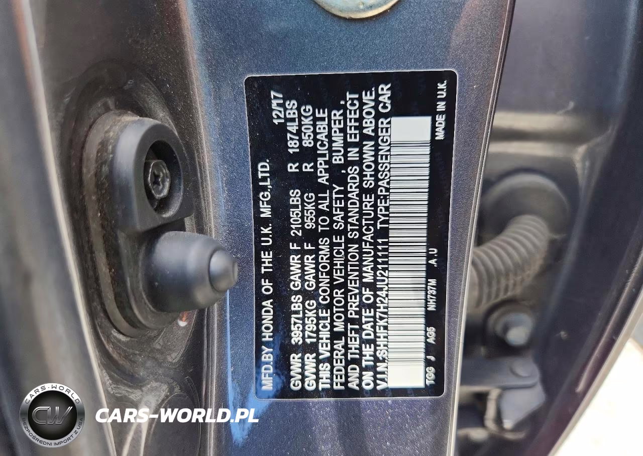 2018 Honda Civic Lx VIN:SHHFK7H24JU211111 - 12