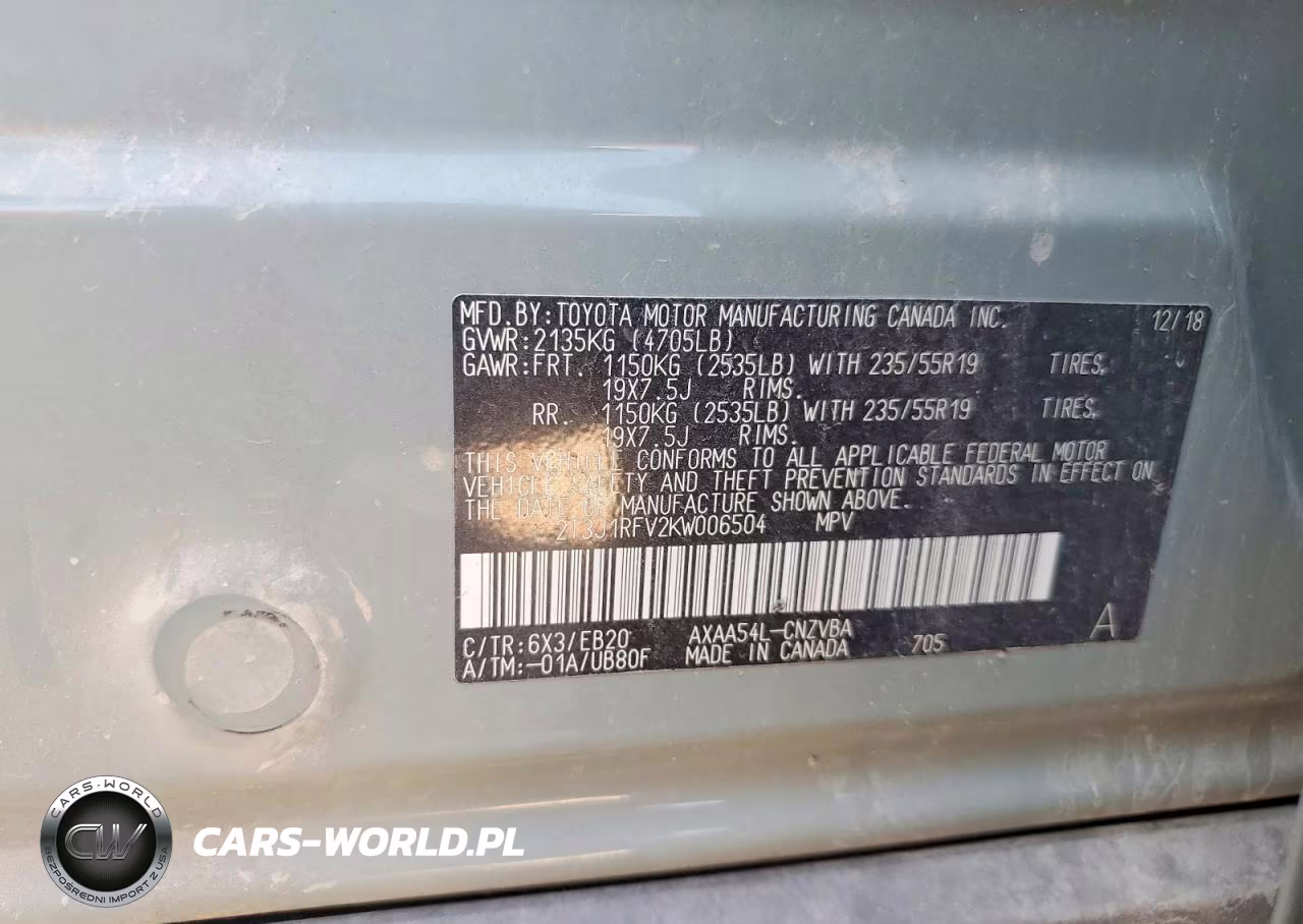 2019 Toyota Rav4 Adventure VIN:2T3J1RFV2KW006504 - 13