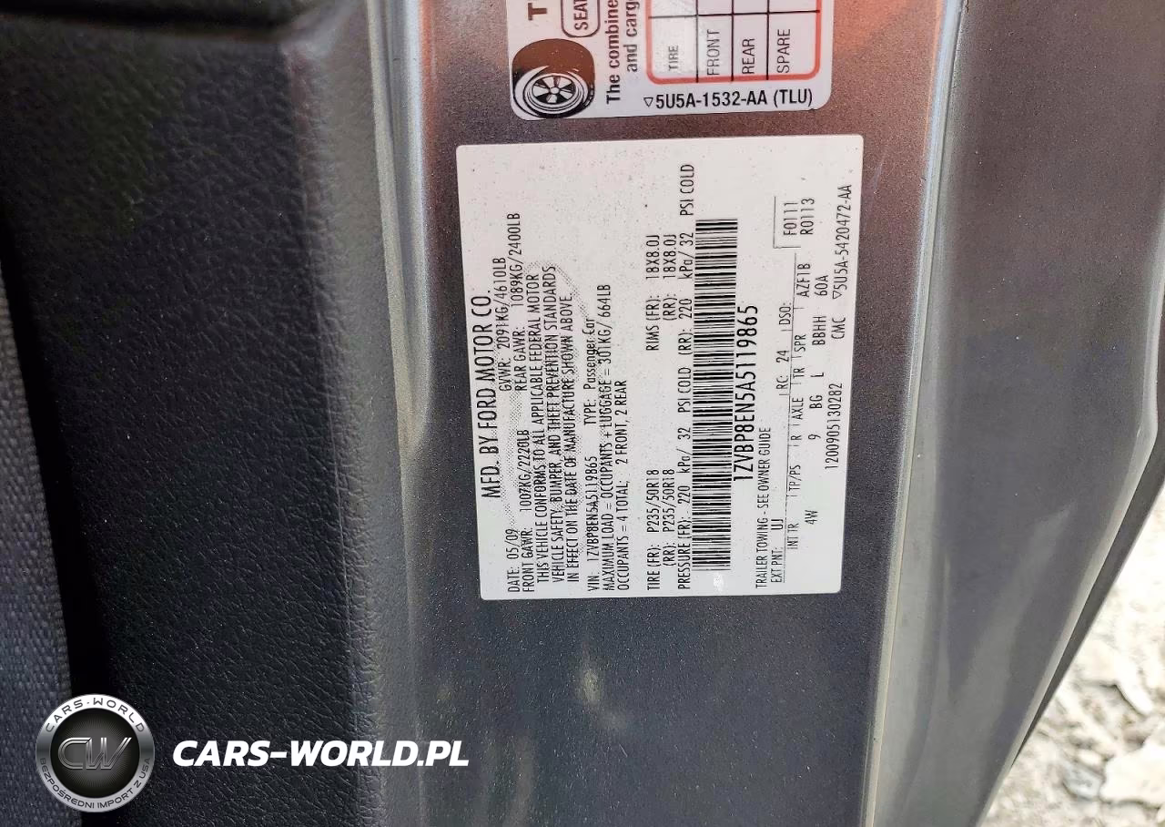 2010 Ford Mustang V6 Premium VIN:1ZVBP8EN5A5119865 - 12