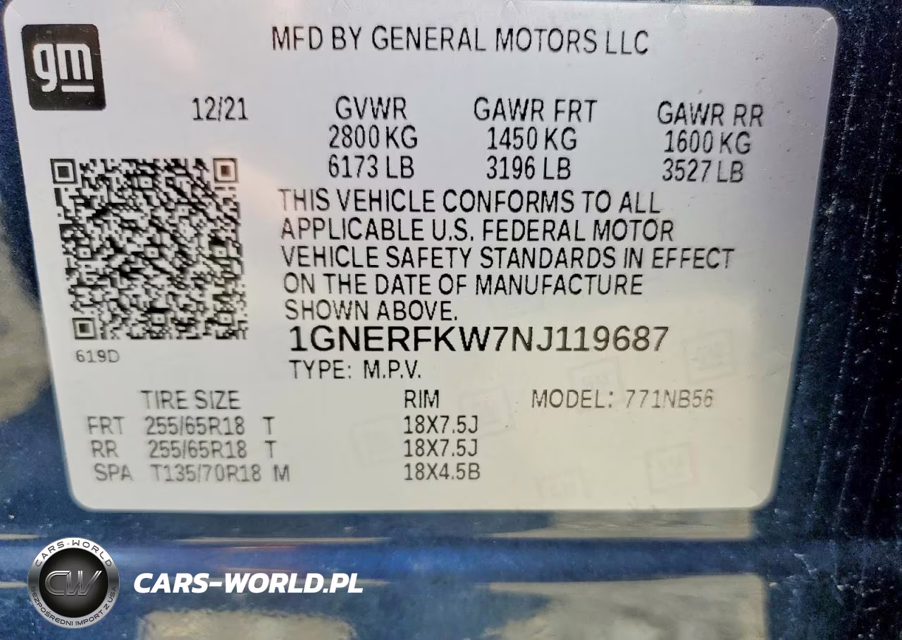 2022 Chevrolet Traverse Ls VIN:1GNERFKW7NJ119687 - 13