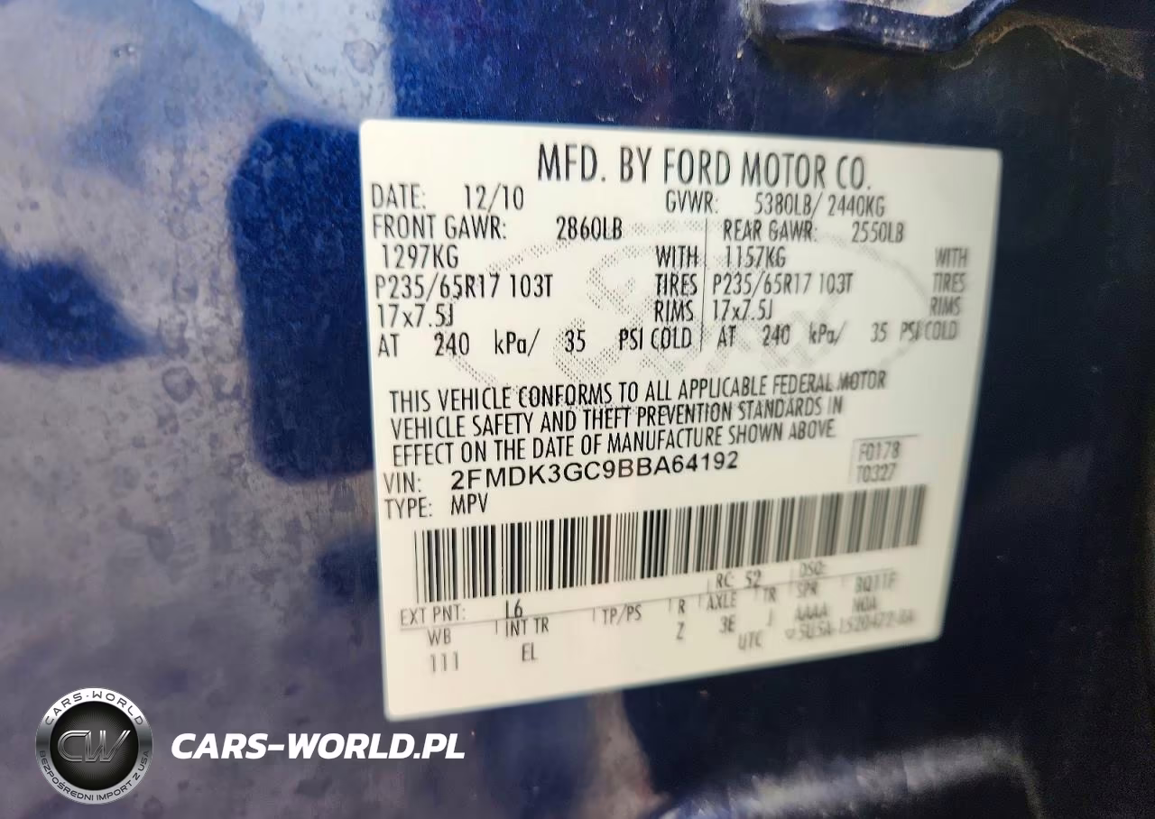 2011 Ford Edge Se VIN:2FMDK3GC9BBA64192 - 12