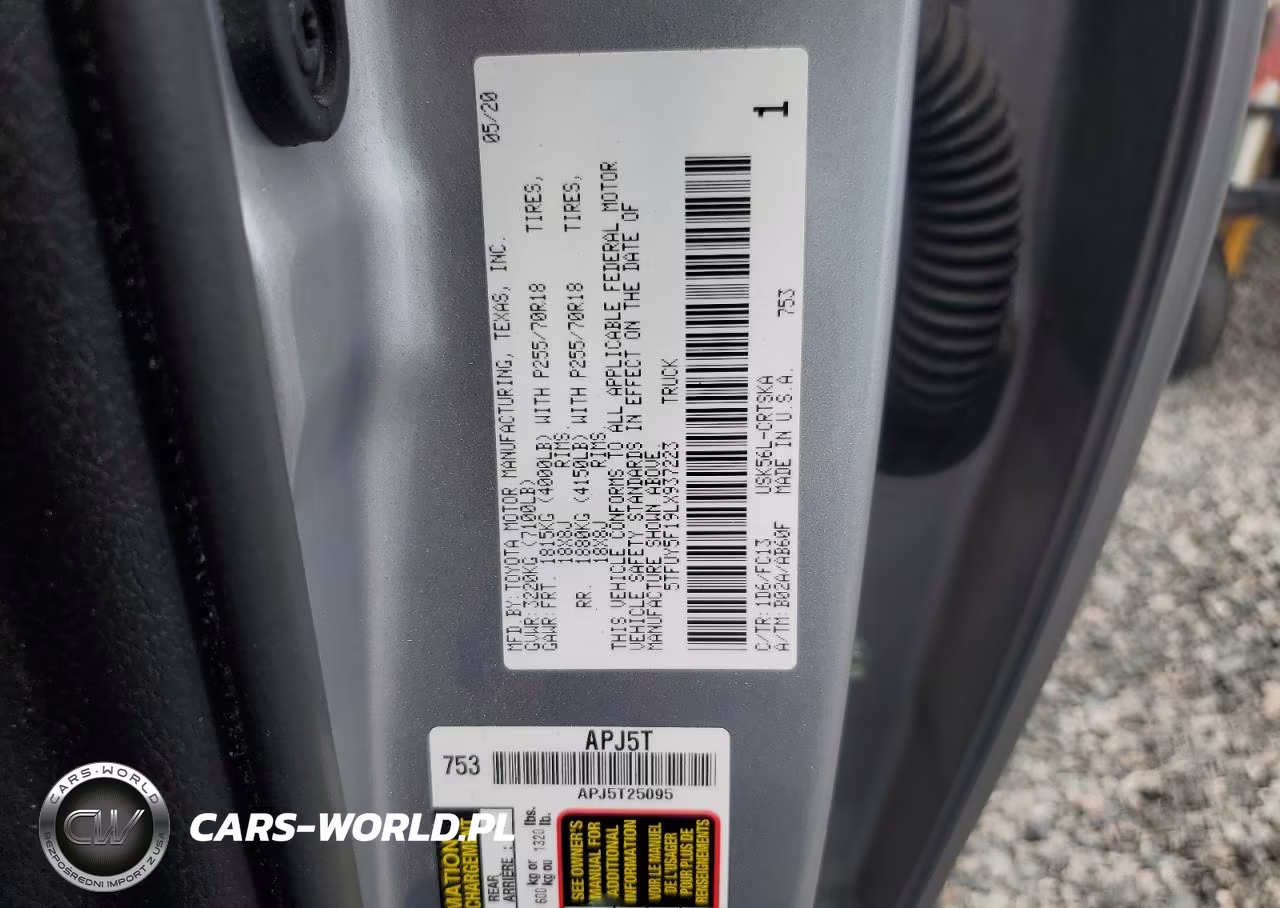 2020 Toyota Tundra Sr5 VIN:5TFUY5F19LX937223 - 12