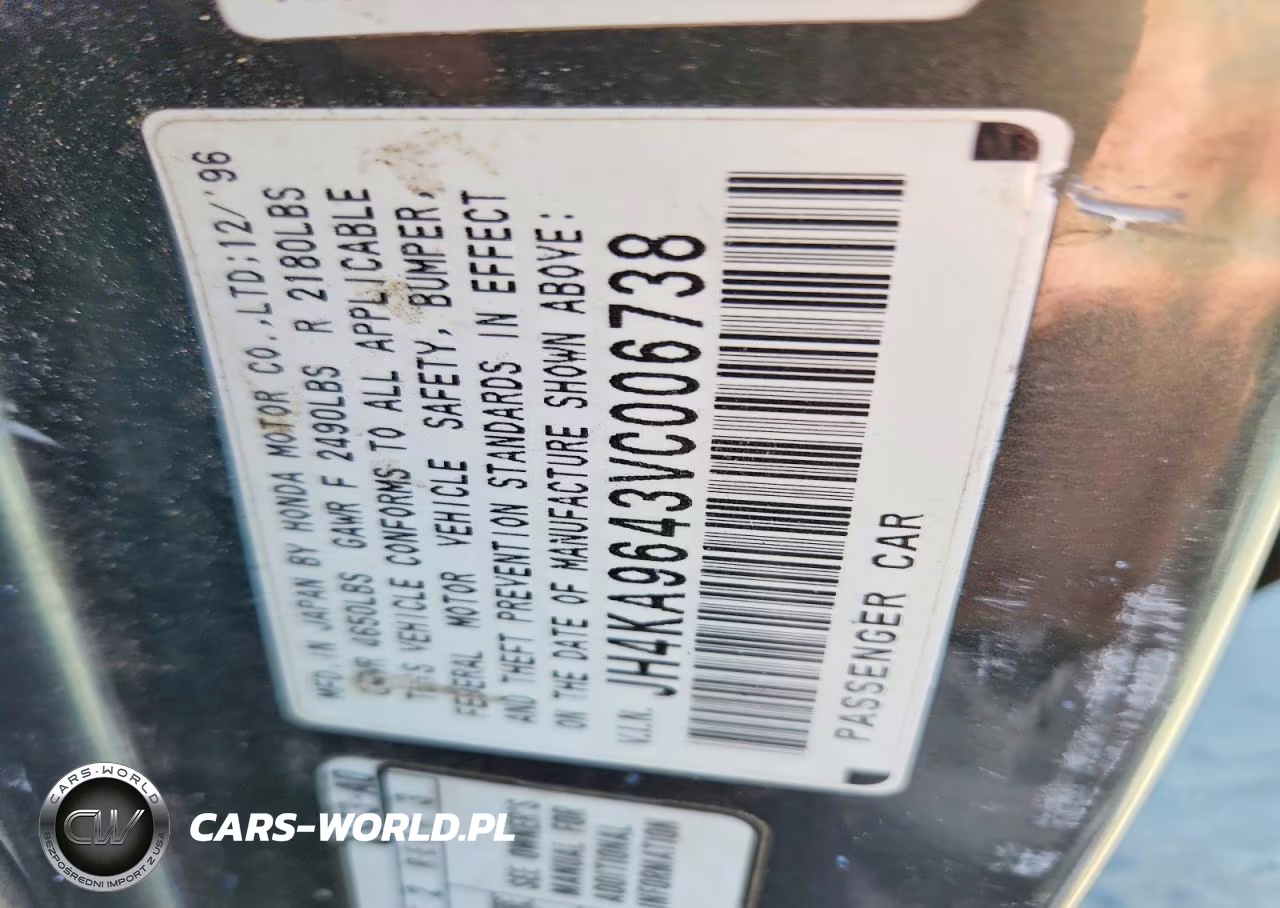 1997 Acura 3.5Rl VIN:JH4KA9643VC006738 - 12