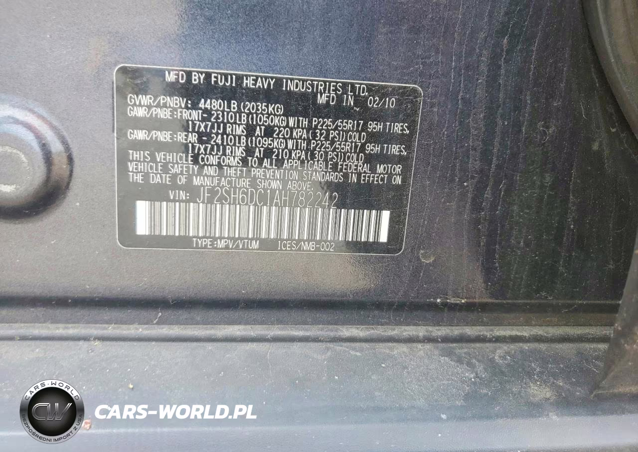 2010 Subaru Forester 2.5X Limited VIN:JF2SH6DC1AH782242 - 13