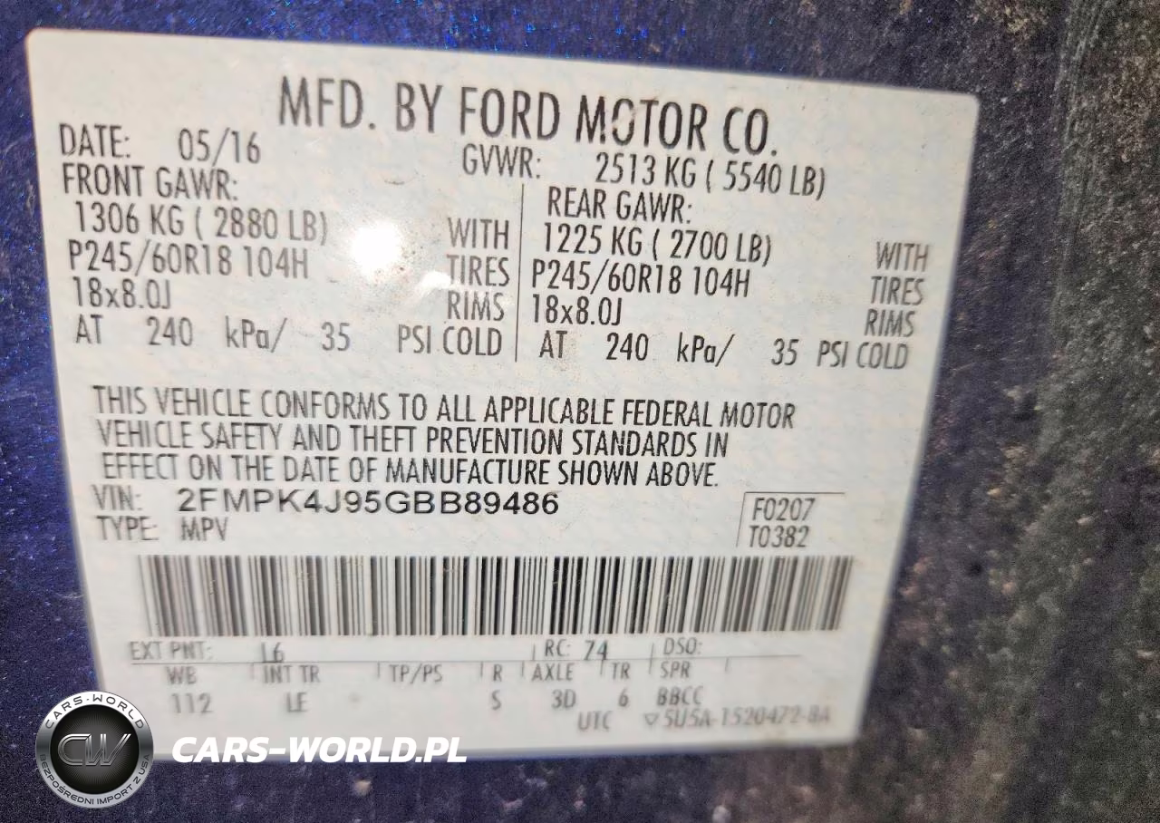 2016 Ford Edge Sel VIN:2FMPK4J95GBB89486 - 13