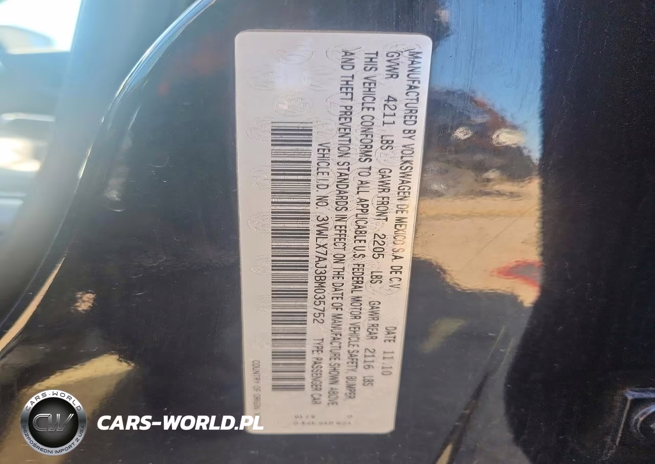 2011 Volkswagen Jetta Sel VIN:3VWLX7AJ3BM035752 - 12