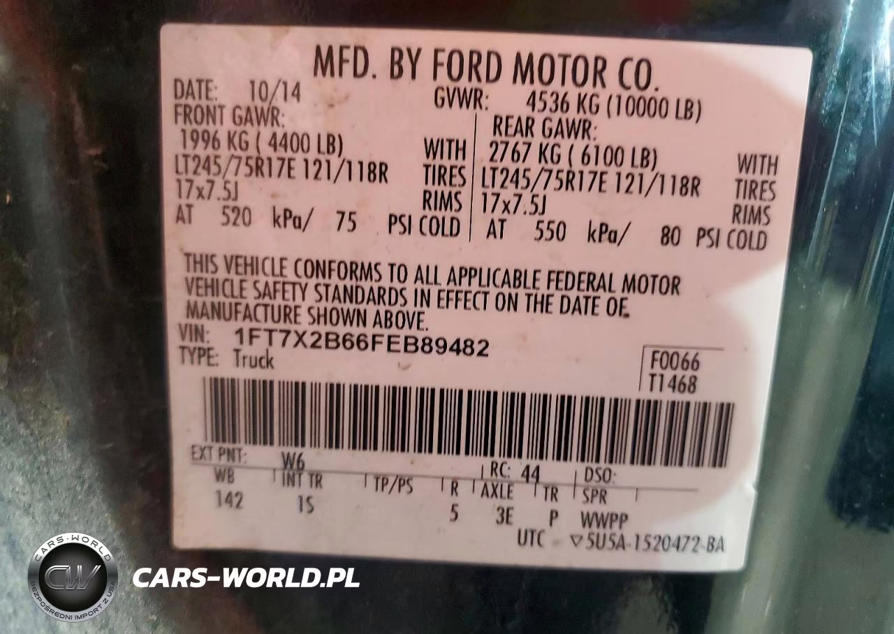 2015 Ford F-250 Xl VIN:1FT7X2B66FEB89482 - 12