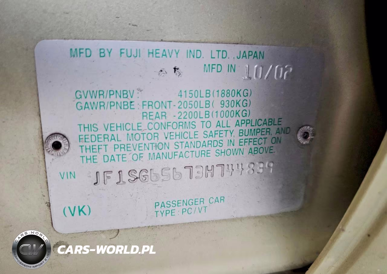 2003 Subaru Forester 2.5Xs VIN:JF1SG65673H744839 - 13