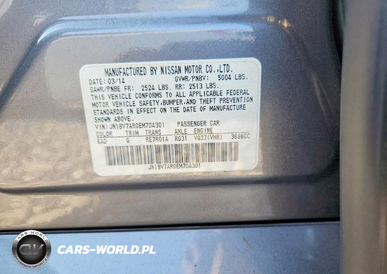 2014 Infiniti Q50 Sport VIN:JN1BV7AR0EM704301 - 12