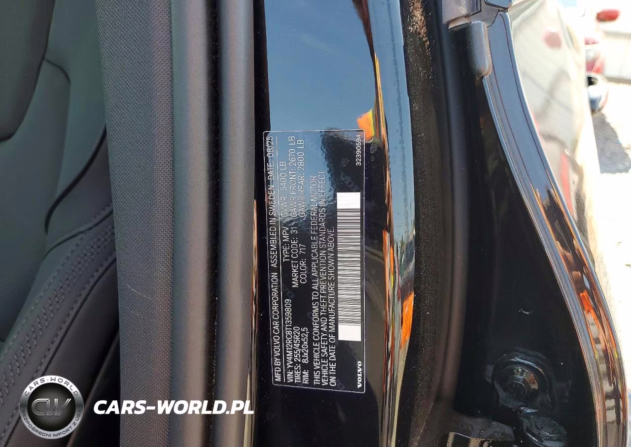 2026 Volvo Xc60 VIN:YV4M12RC8T1359809 - 13
