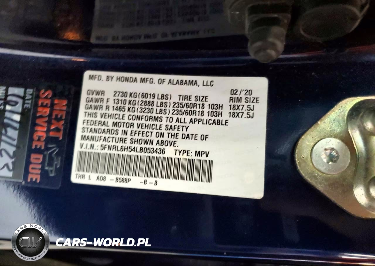 2020 Honda Odyssey Ex VIN:5FNRL6H54LB053436 - 13