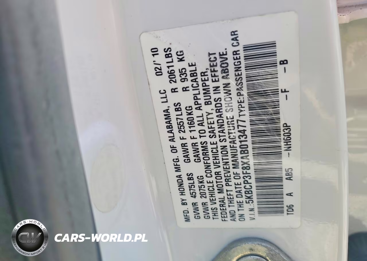 2010 Honda Accord Exl VIN:5KBCP3F8XAB013477 - 12
