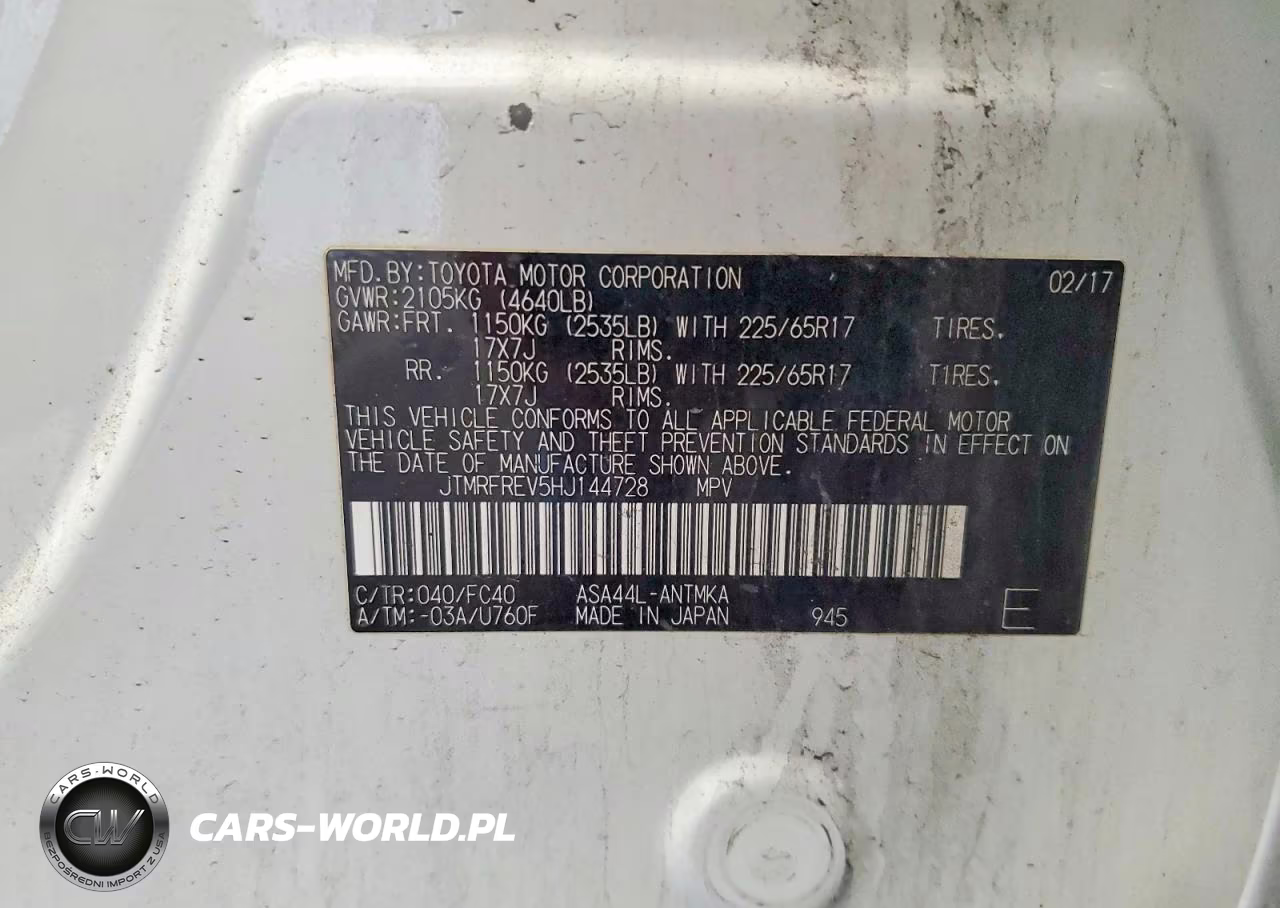 2017 Toyota Rav4 Xle VIN:JTMRFREV5HJ144728 - 13