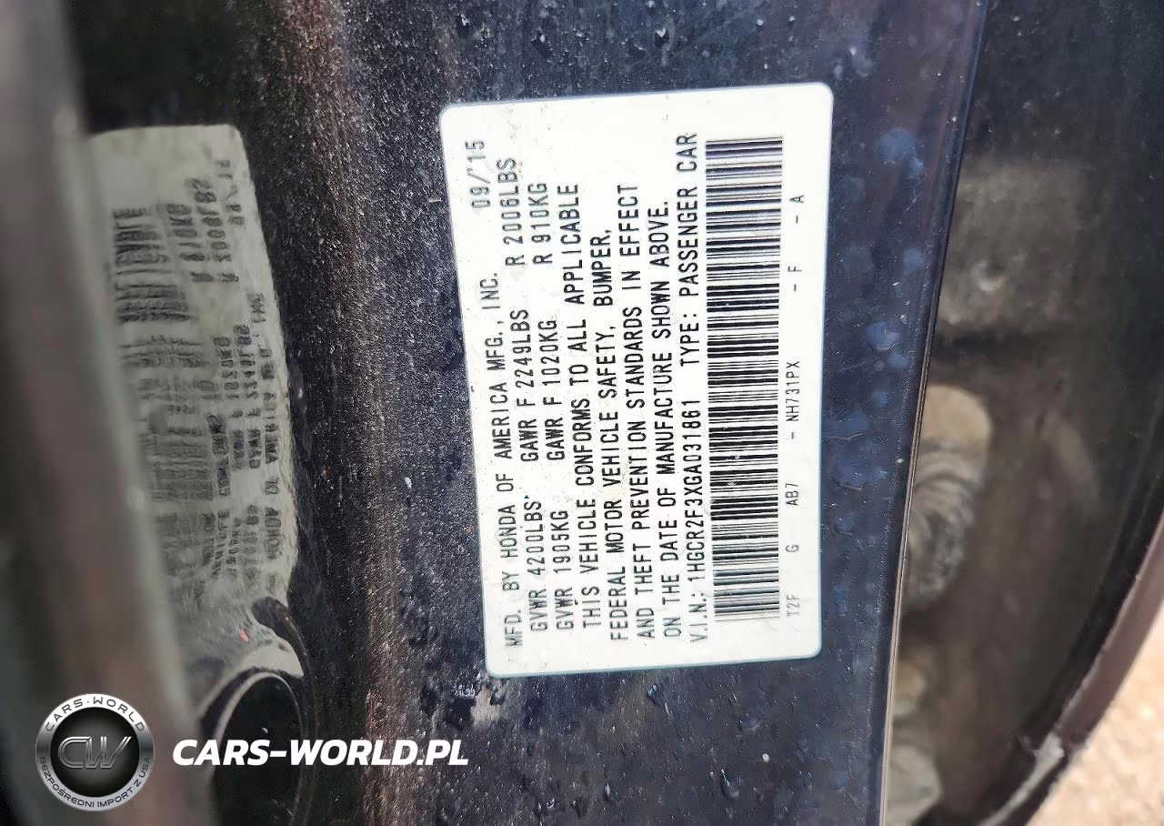 2016 Honda Accord Lx VIN:1HGCR2F3XGA031861 - 12