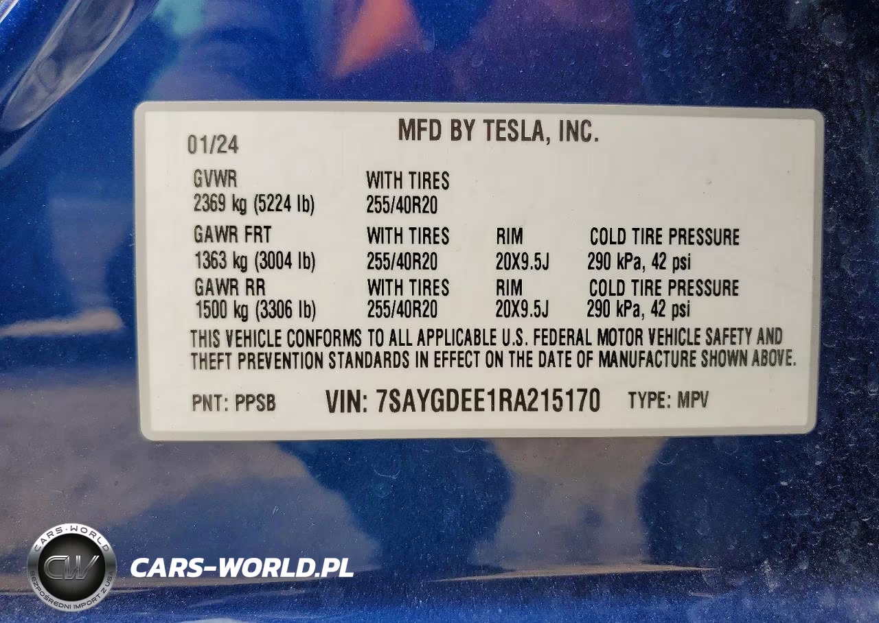 2024 Tesla Model Y VIN:7SAYGDEE1RA215170 - 14