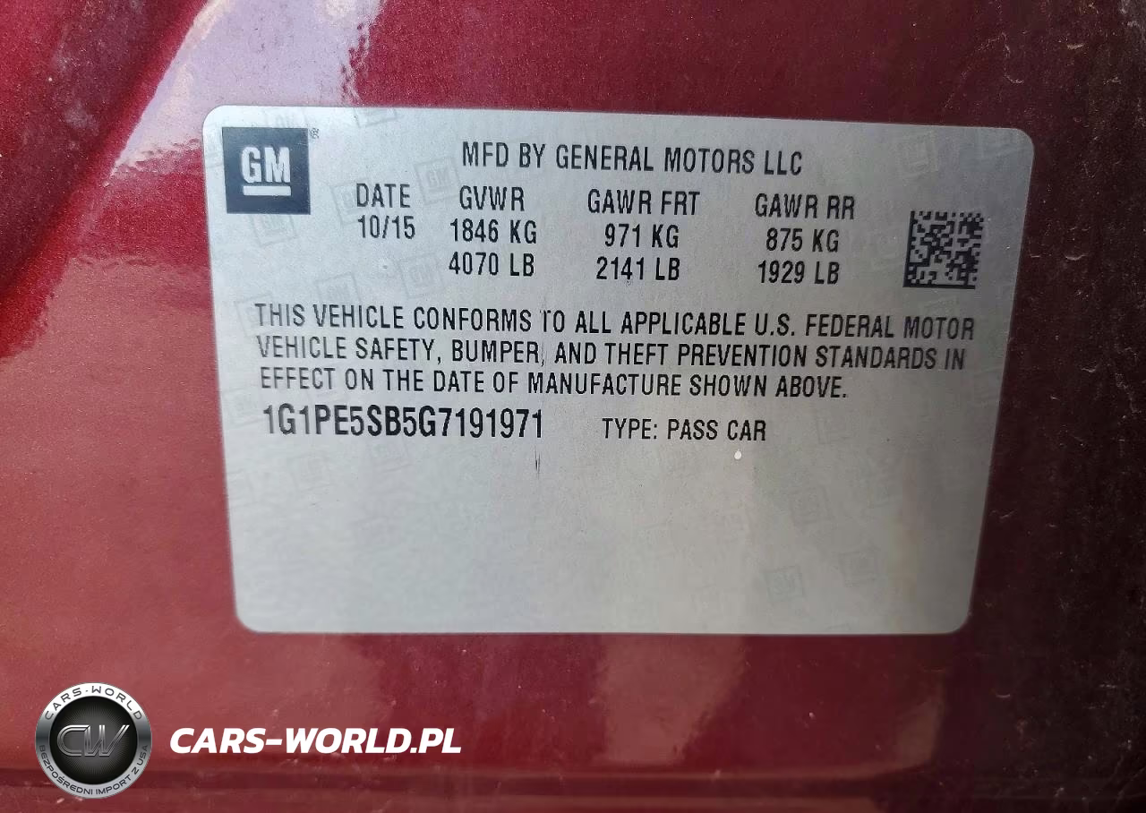 2016 Chevrolet Cruze Limited Lt VIN:1G1PE5SB5G7191971 - 12