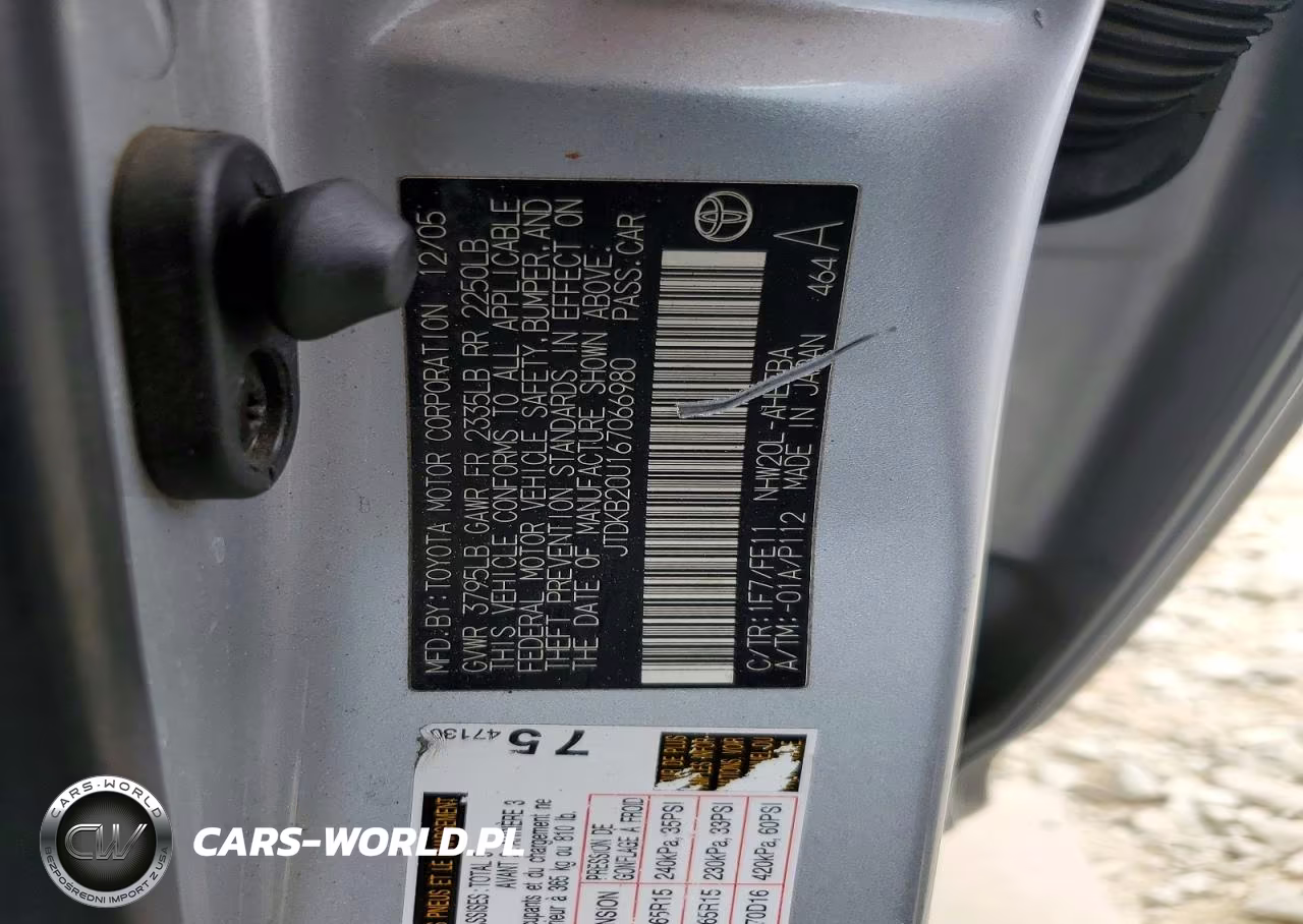 2006 Toyota Prius Base VIN:JTDKB20U167066980 - 12
