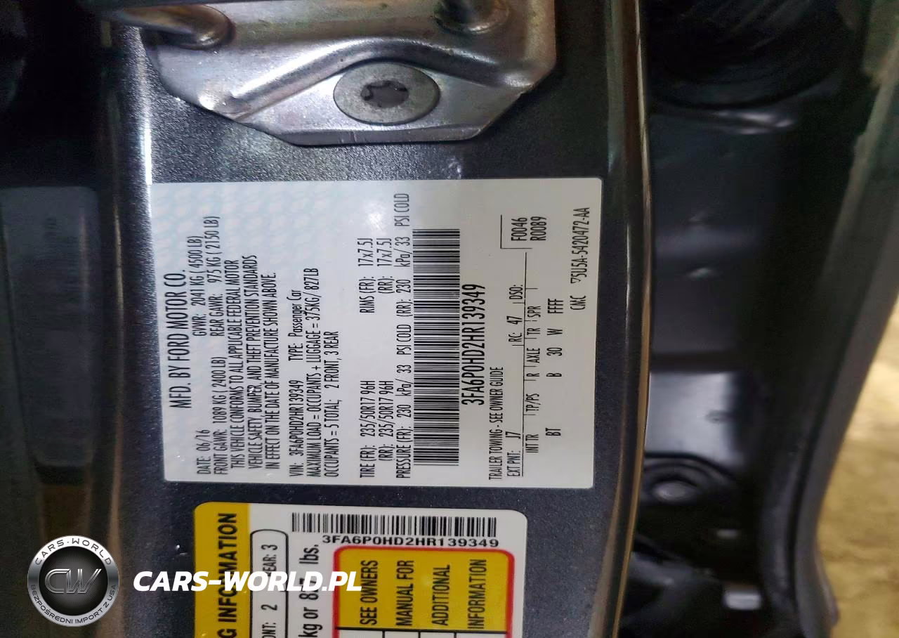 2017 Ford Fusion VIN:3FA6P0HD2HR139349 - 12