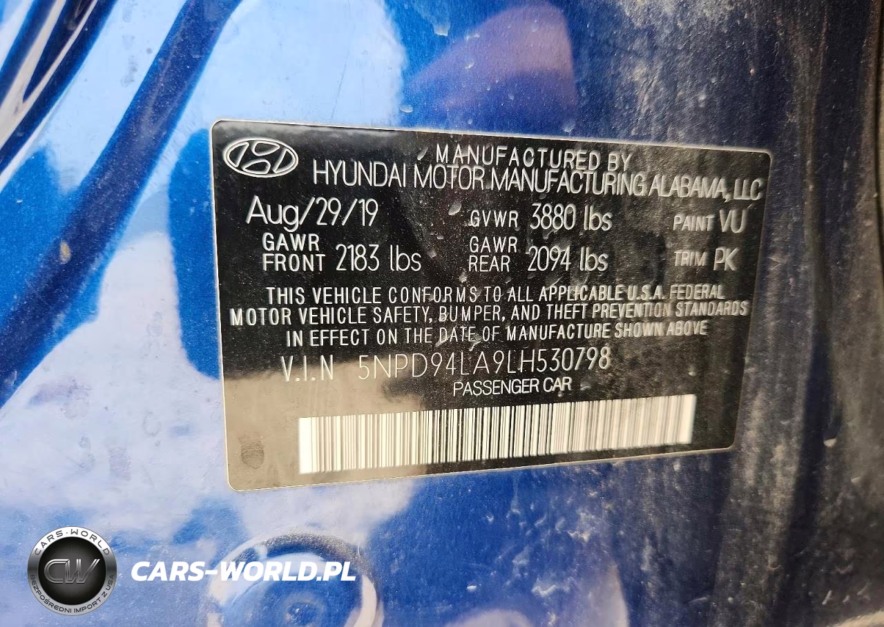 2020 Hyundai Elantra Eco VIN:5NPD94LA9LH530798 - 12