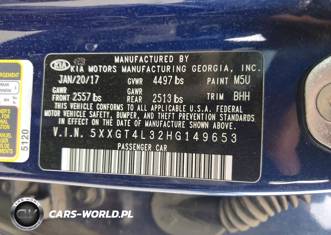 2017 Kia Optima Lx VIN:5XXGT4L32HG149653 - 12