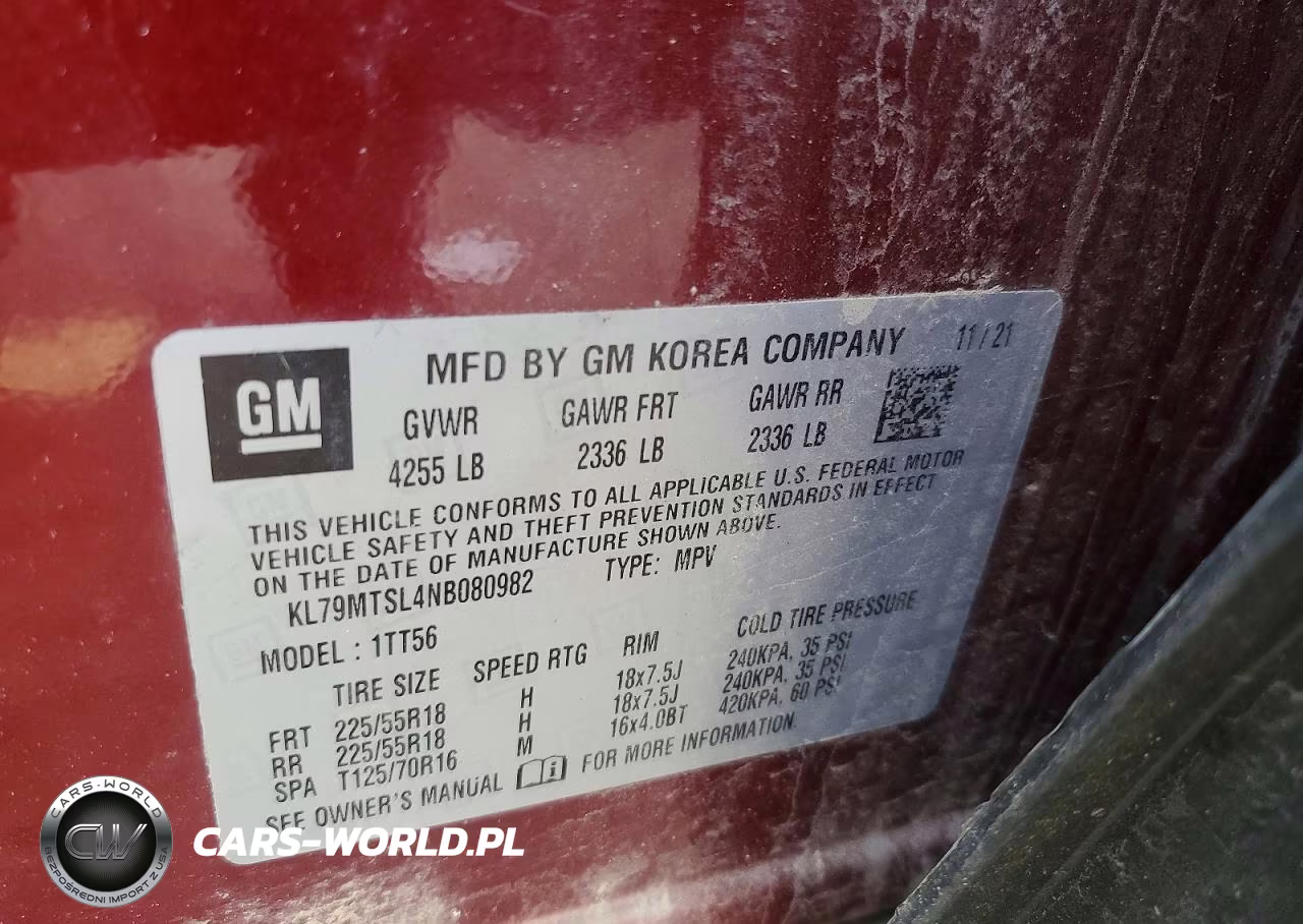 2022 Chevrolet Trailblazer Rs VIN:KL79MTSL4NB080982 - 13