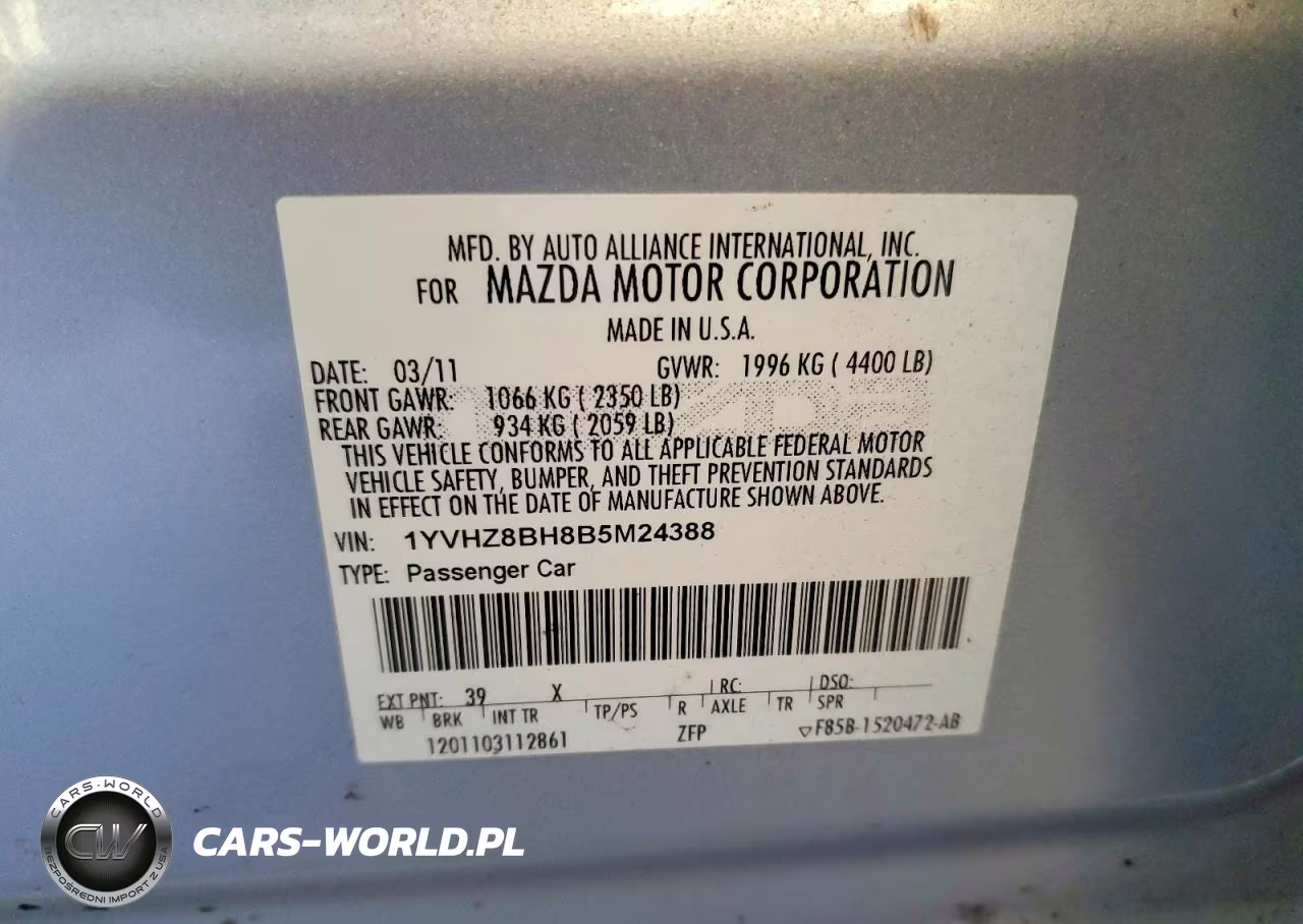 2011 Mazda 6 I VIN:1YVHZ8BH8B5M24388 - 12