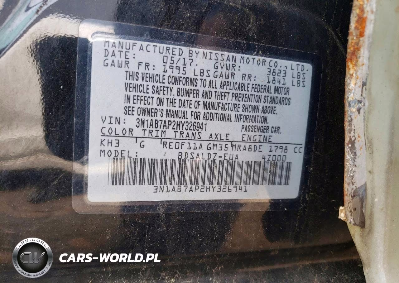 2017 Nissan Sentra Sv VIN:3N1AB7AP2HY326941 - 13