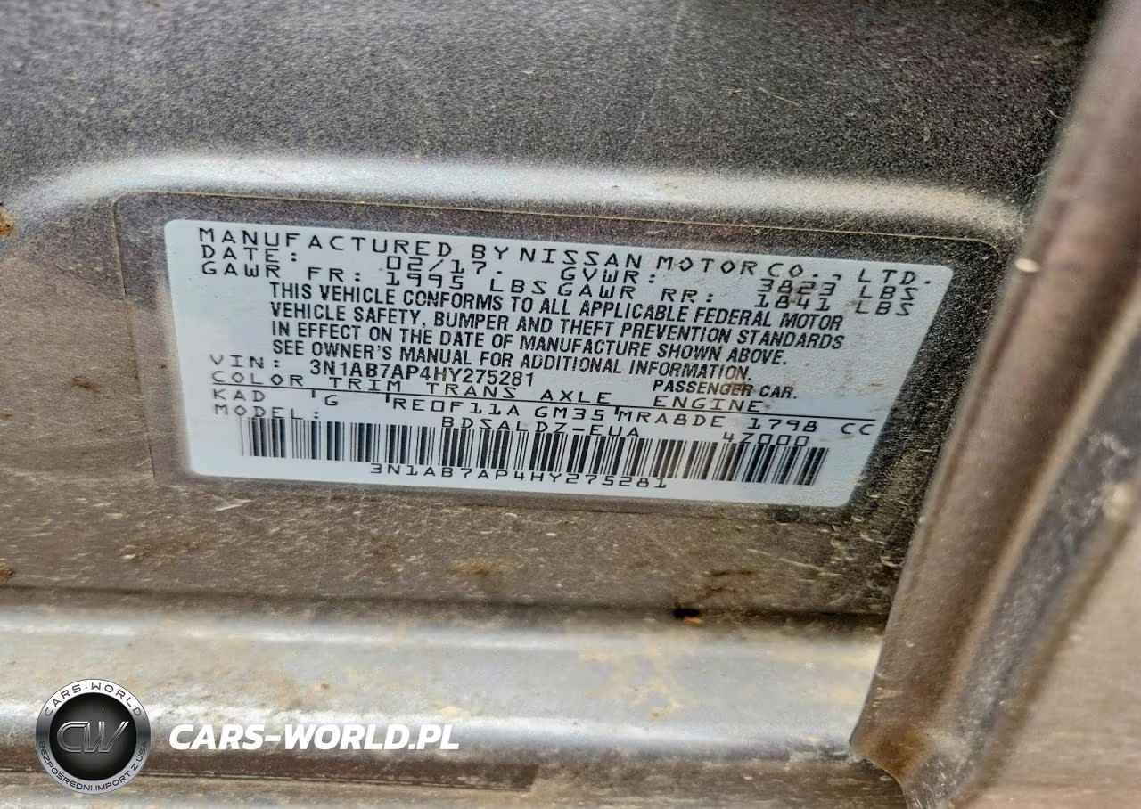 2017 Nissan Sentra Sv VIN:3N1AB7AP4HY275281 - 12