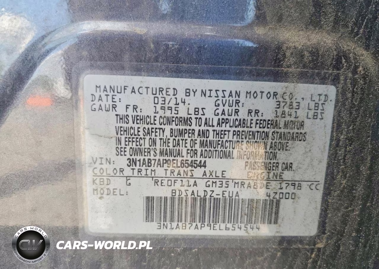2014 Nissan Sentra Sv VIN:3N1AB7AP9EL654544 - 12