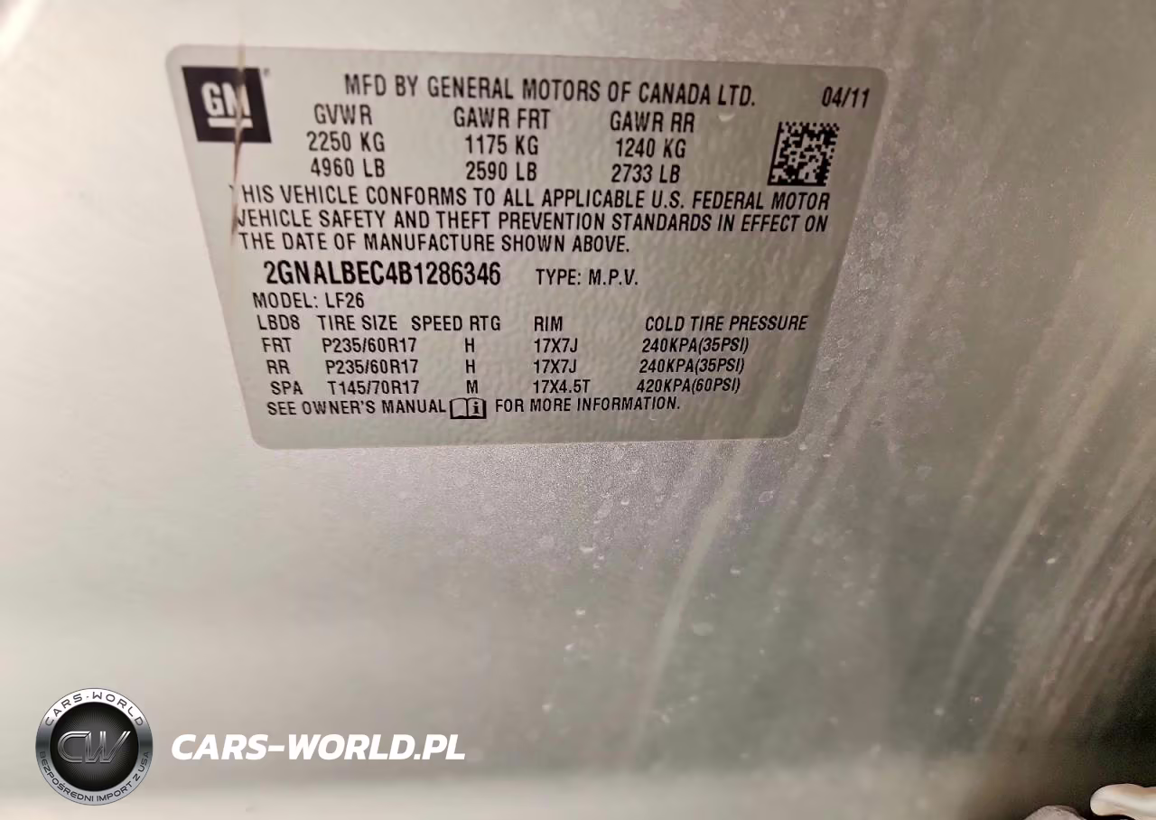2011 Chevrolet Equinox Ls VIN:2GNALBEC4B1286346 - 13