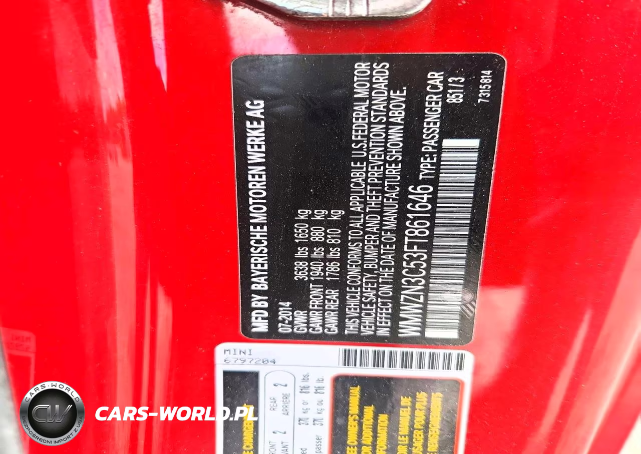 2015 Mini Cooper VIN:WMWZN3C53FT861646 - 12