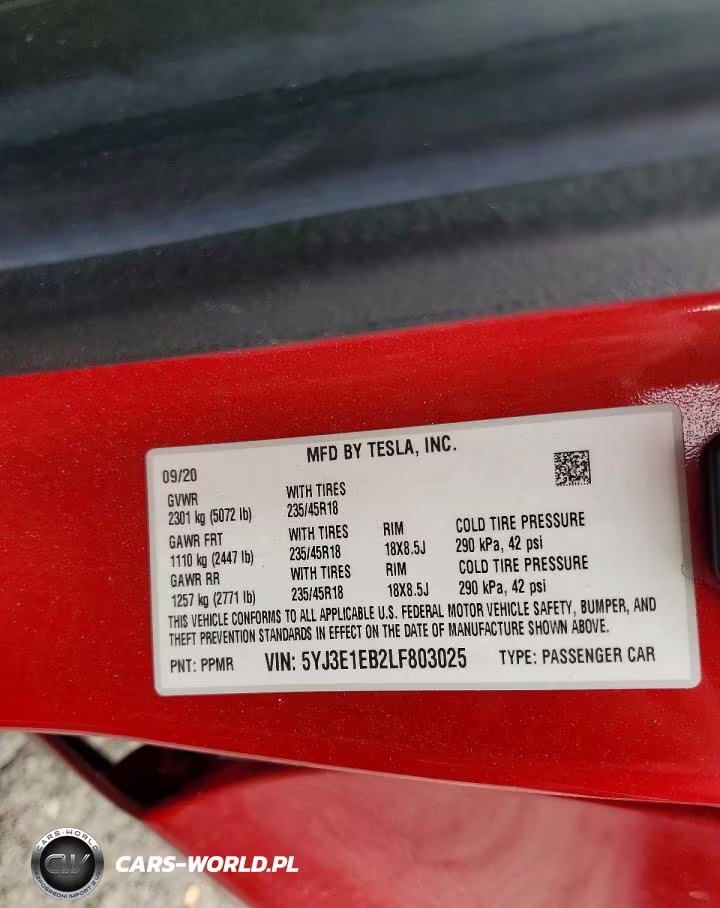 2020 Tesla Model 3 VIN:5YJ3E1EB2LF803025 - 13