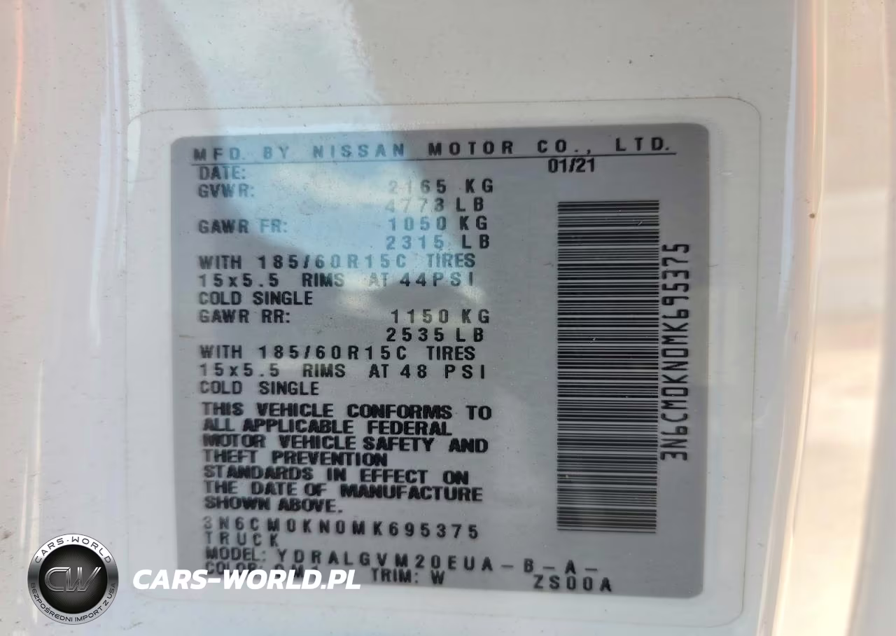 2021 Nissan Nv200 Sv VIN:3N6CM0KN0MK695375 - 14