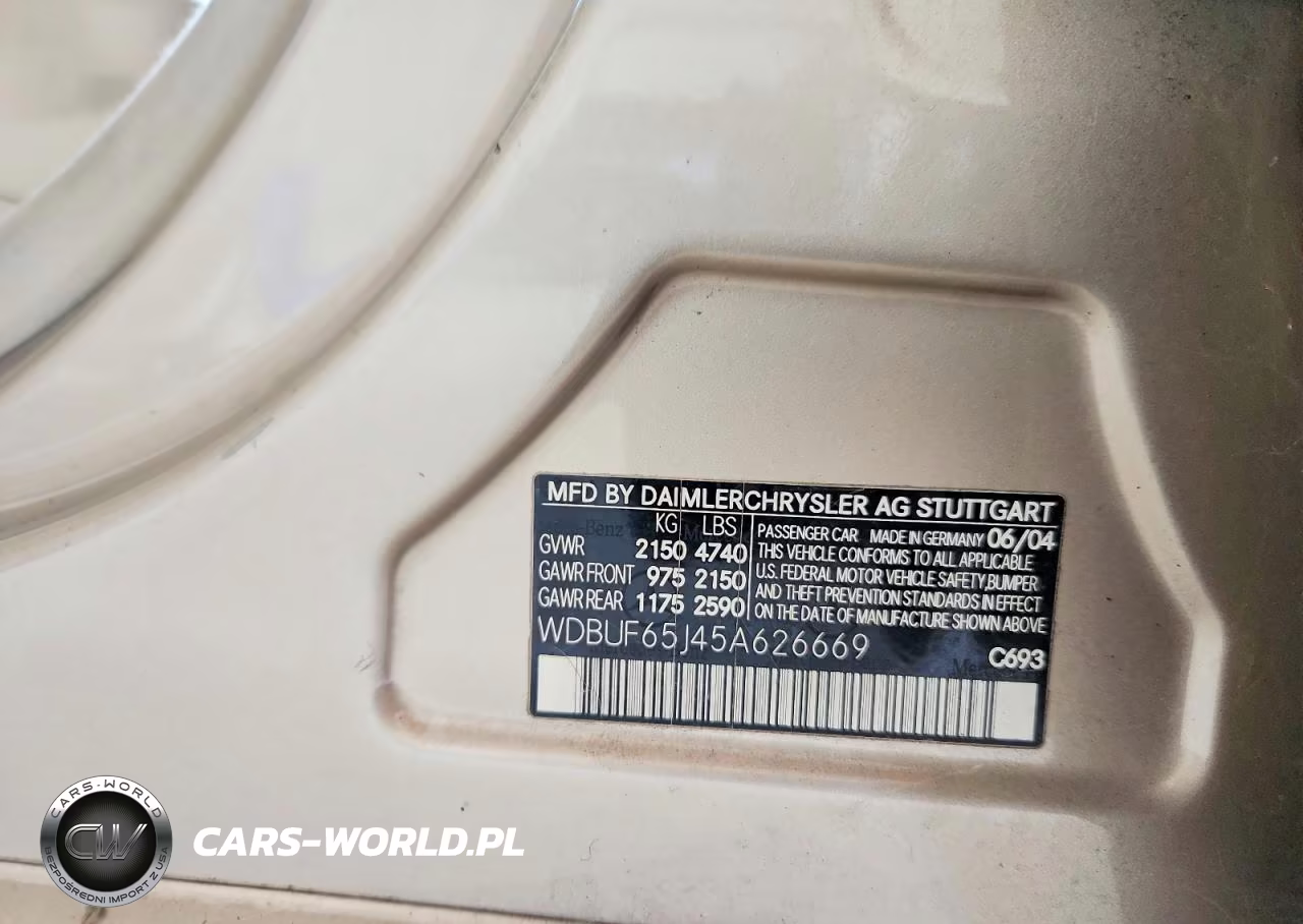 2005 Mercedes-Benz E 320 VIN:WDBUF65J45A626669 - 12