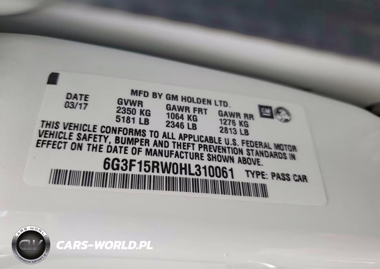 2017 Chevrolet Ss VIN:6G3F15RW0HL310061 - 12